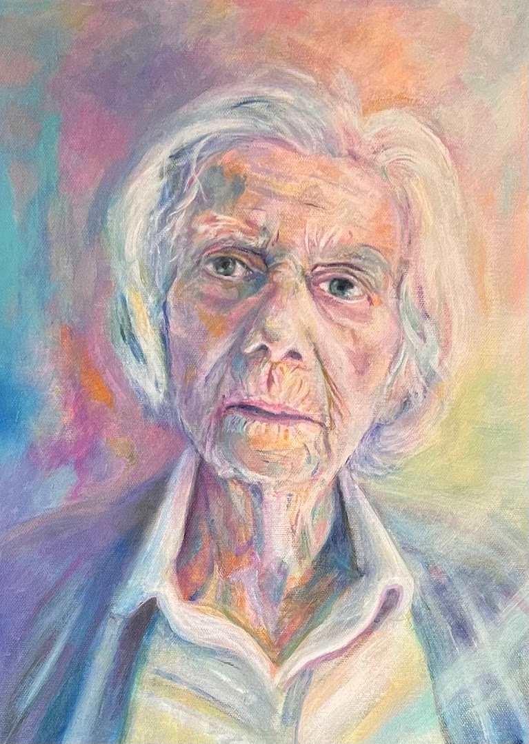 Mom by Hanna Bordewijk  Image: A portrait in memory of my mom.