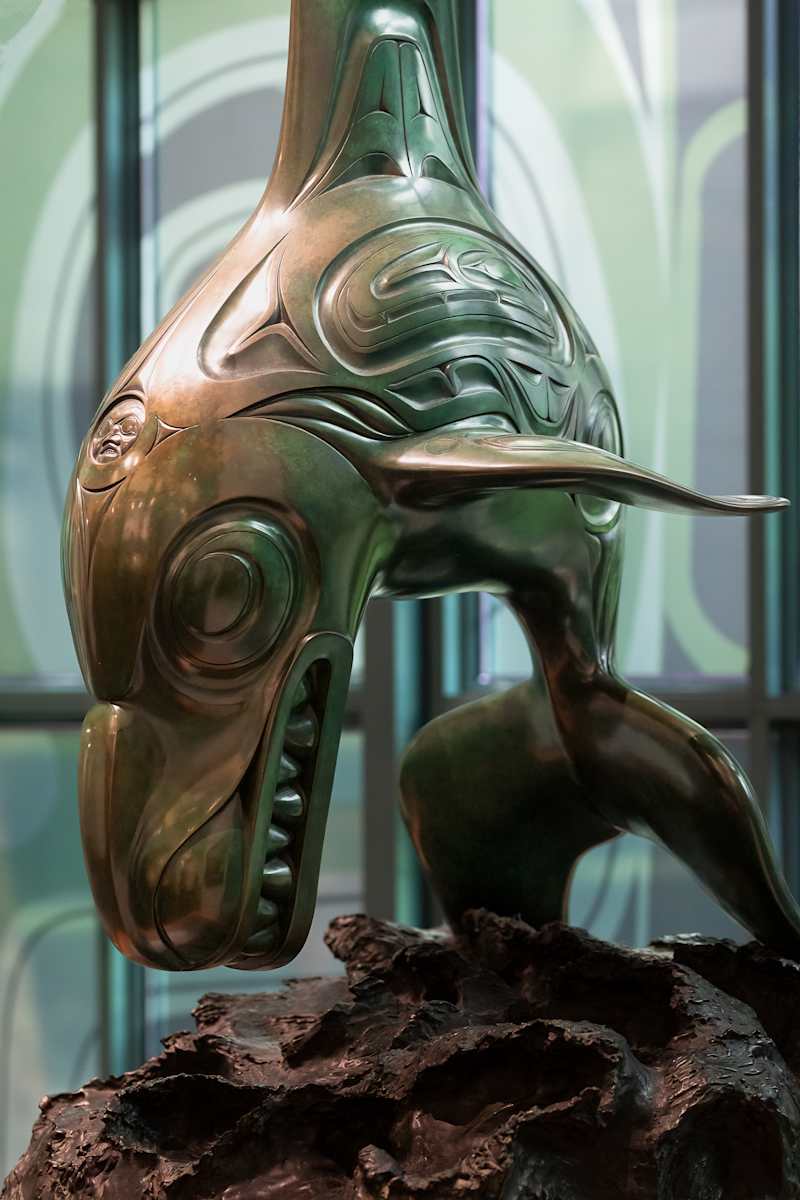 Bronze Orca by EB Photography  Image: Bronze statue of orca at Alan Reid gallery, Vancouver