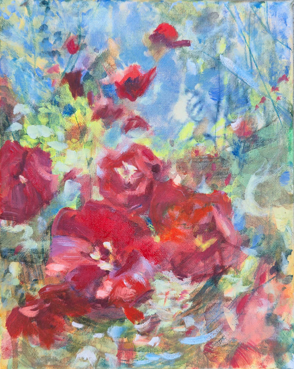 Red Camilias by Kim Denice Clark, International Fine Artist 