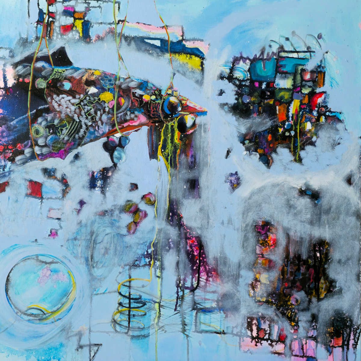 Journey by Kim Denice Clark, International Fine Artist  Image: Circular motifs and spirals pulse like internal rhythms, hinting at cycles of rebirth and the unseen forces that shape our inner landscapes. This piece invites viewers to navigate the liminal space between structure and surrender, where nature and the soul’s architecture is constantly being rewritten.