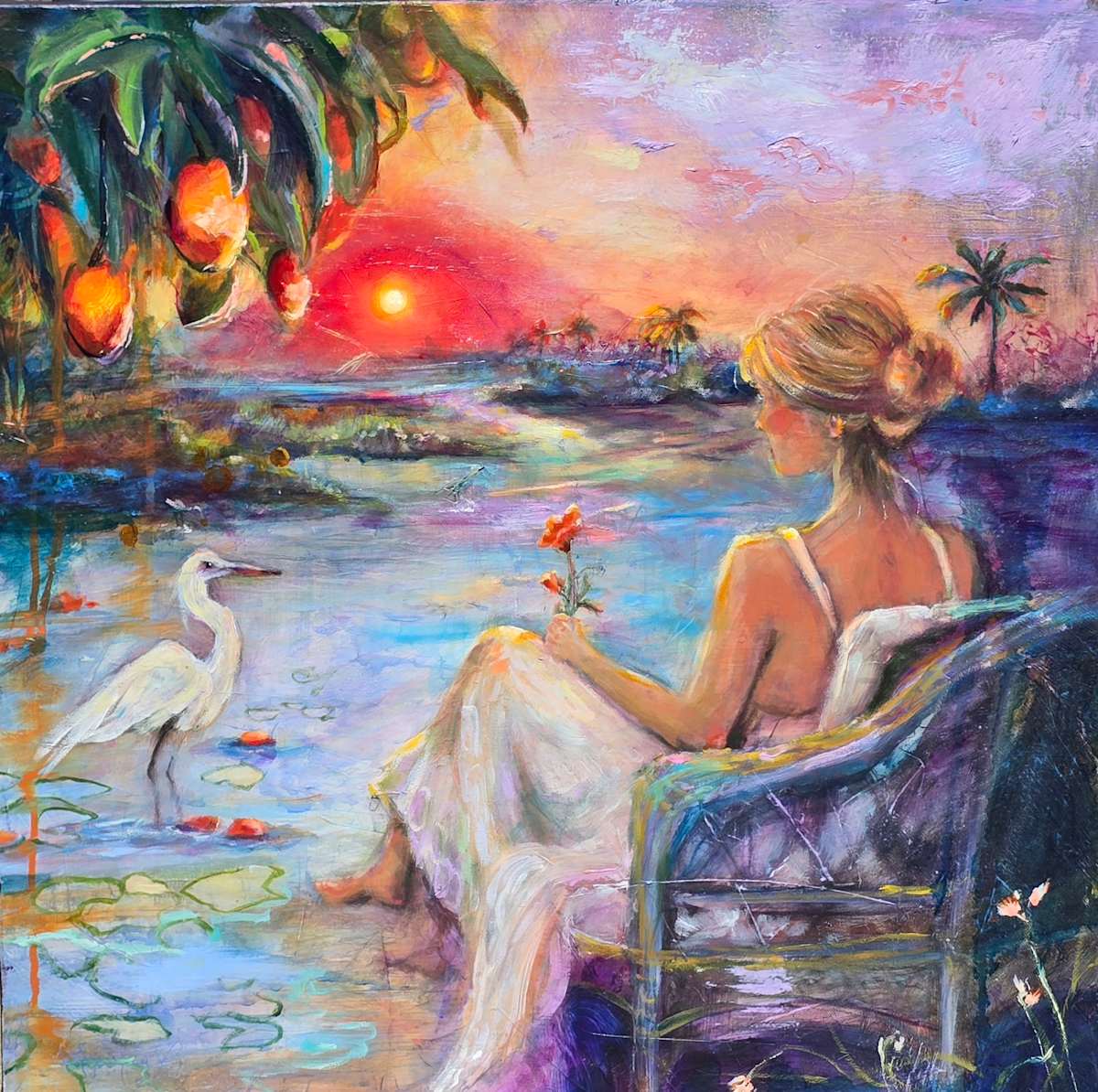 Mango Garden at Dusk by Kim Denice Clark, International Fine Artist, Image 1.