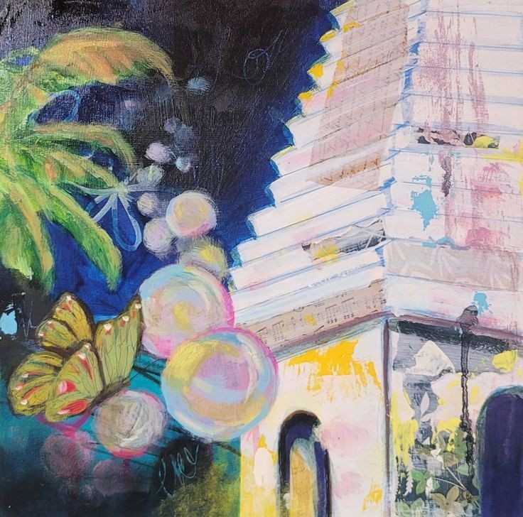 Seaside Architecture Bubbles and Butterflies by Kim Denice Clark 
