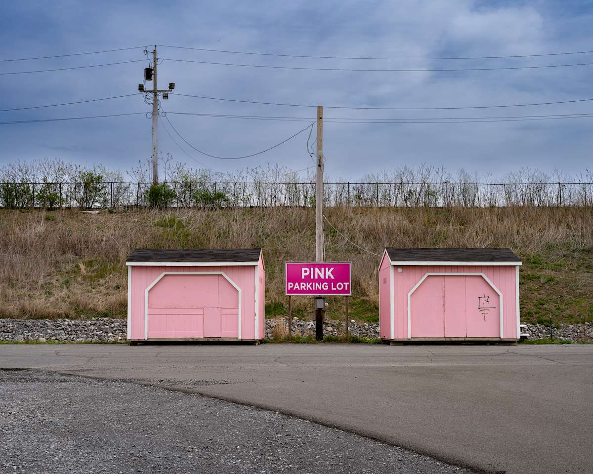Pink Parking Lot by Raphael Warshaw 
