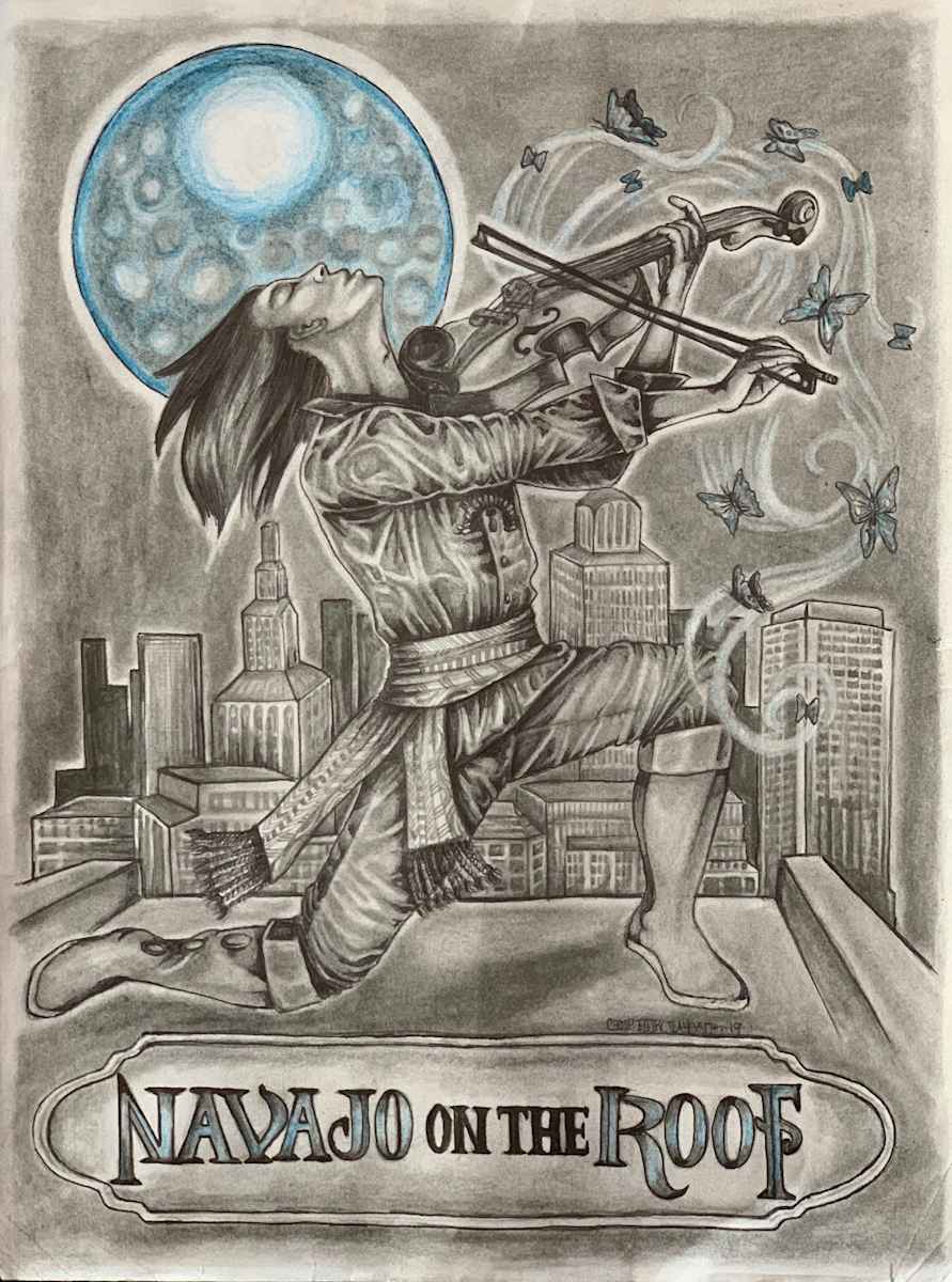 Navajo on the Roof by Cedar Annenkovna 