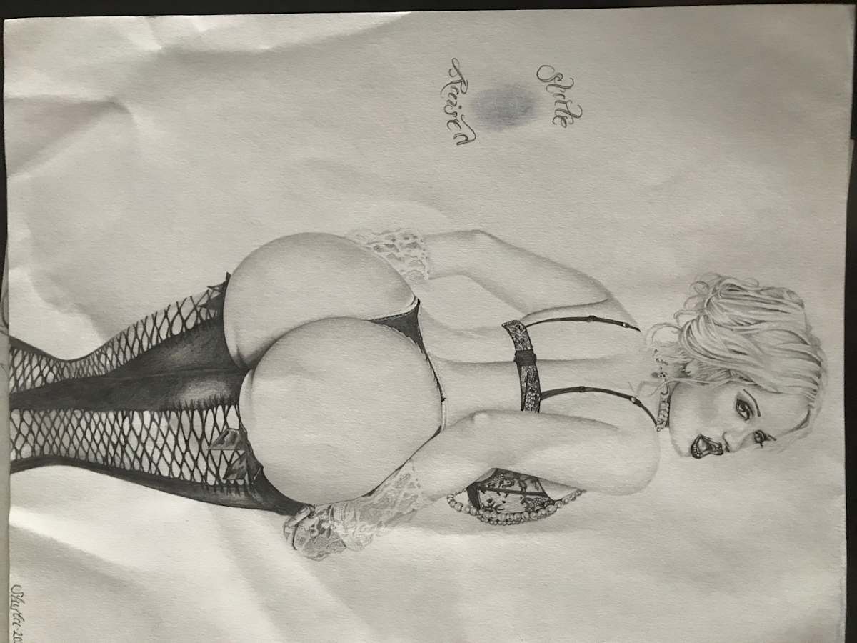 Naked Woman With Fishnets by Daniel Martinez 