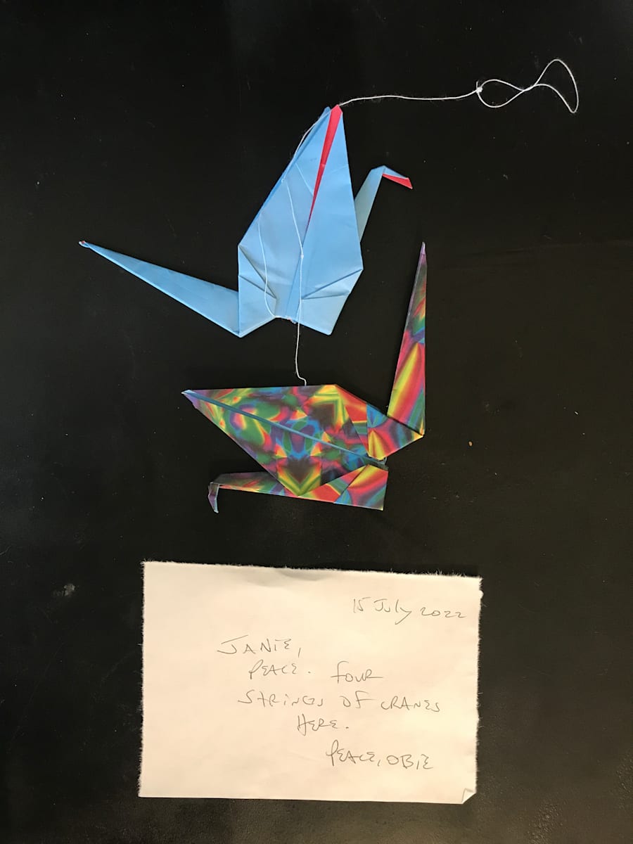 Untitled (13 Paper Cranes) by Obie Weathers 