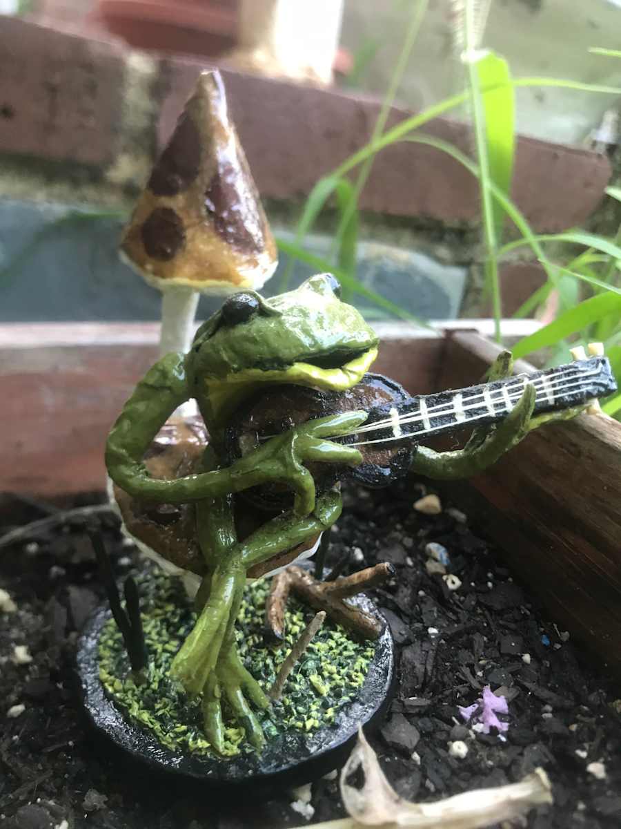 Frog Playing Guitar by Charles Finney 