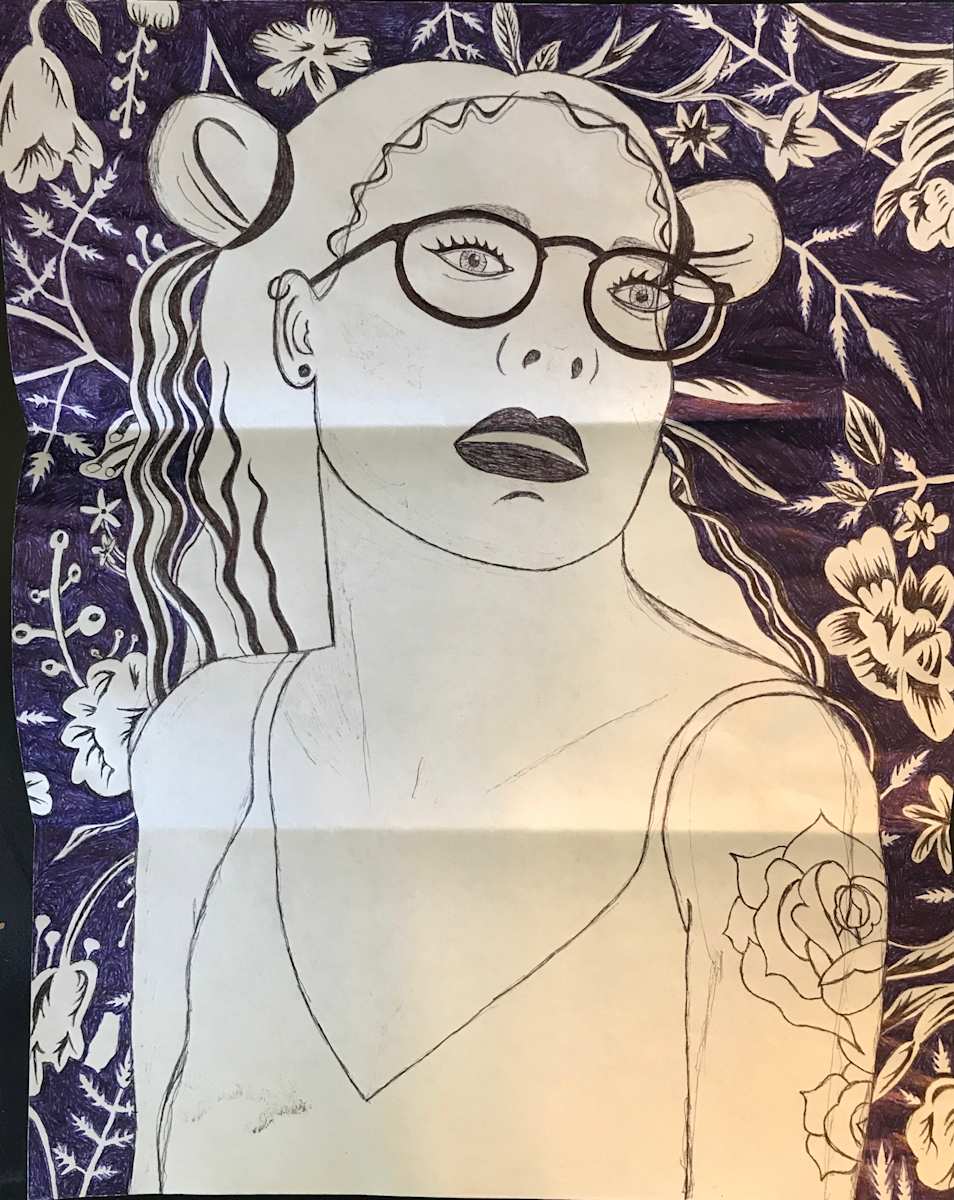 Not Titled (Woman with rose tattoo) by James Gnacinski 