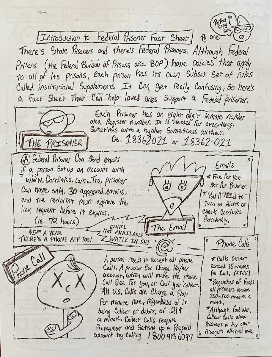 Introduction to the Federal Prisoner Fact Sheet by Charles Castillo 