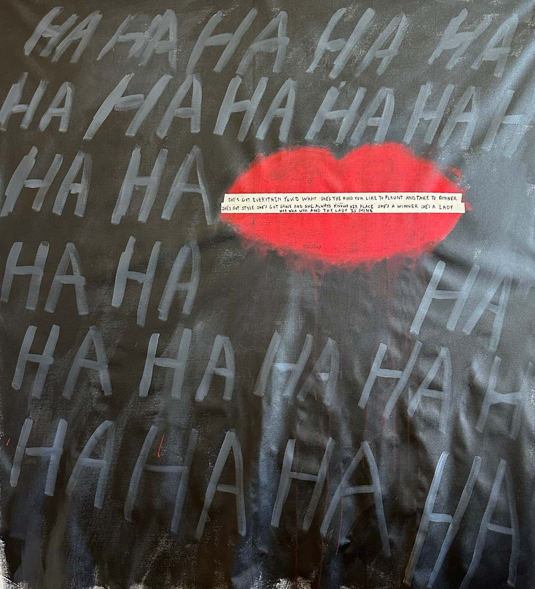 Ha (She's a Lady) by Linda Glass  Image: Unstretched Canvas. 