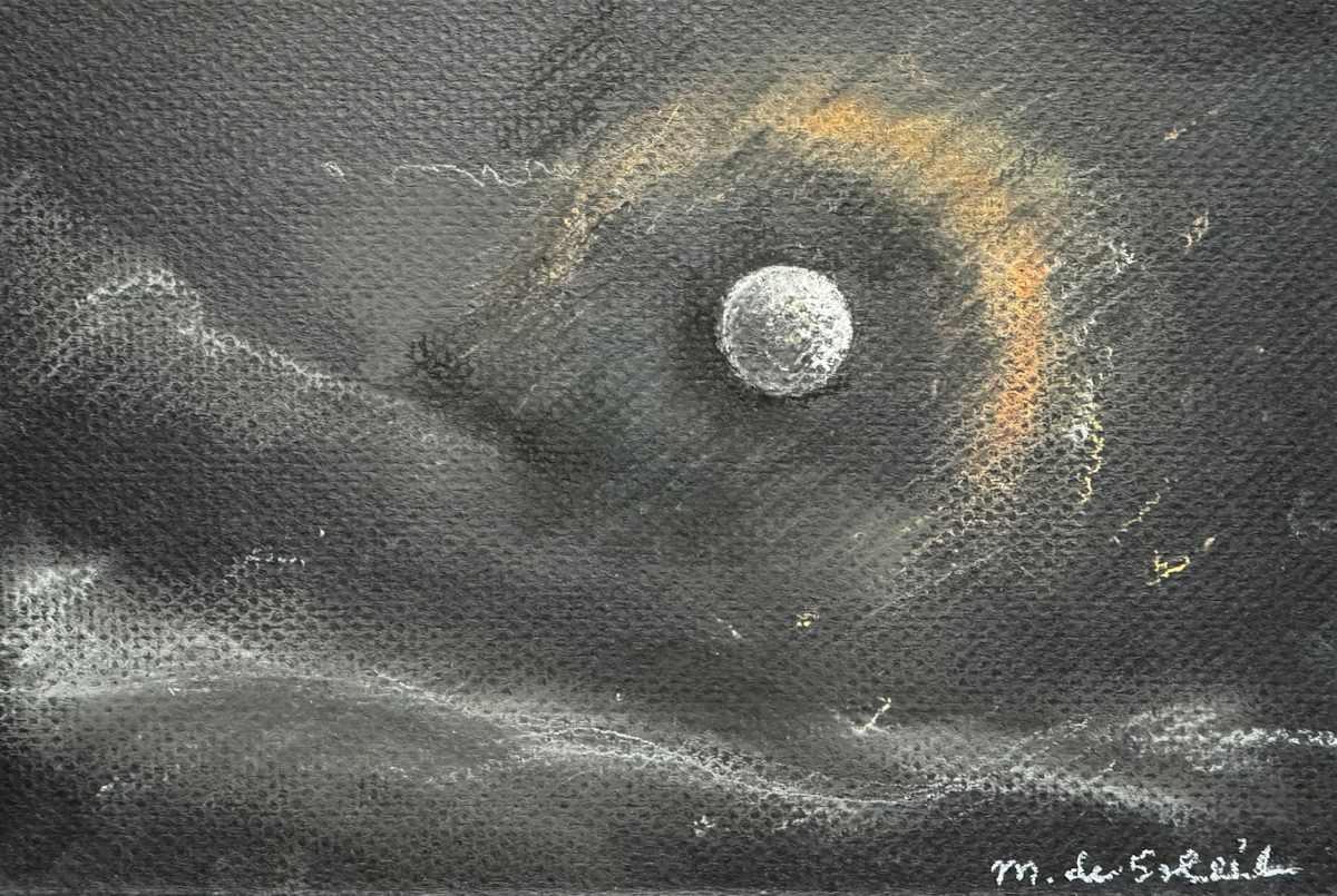 Full Moon with Clouds I by M. de Soleil, Image 1.