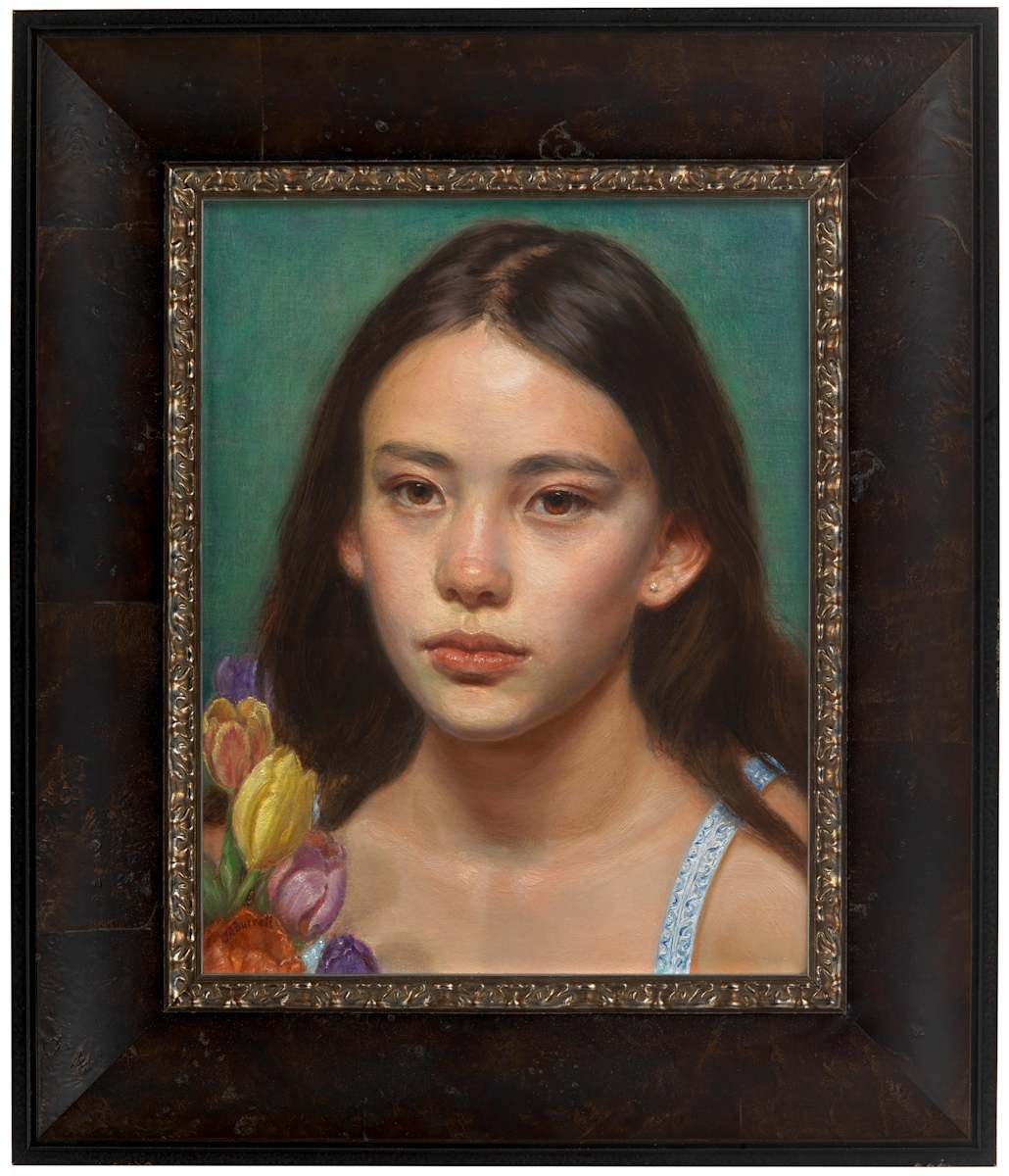 Natalie by James A. Burrell  Image: SOLD!
Framed painting
