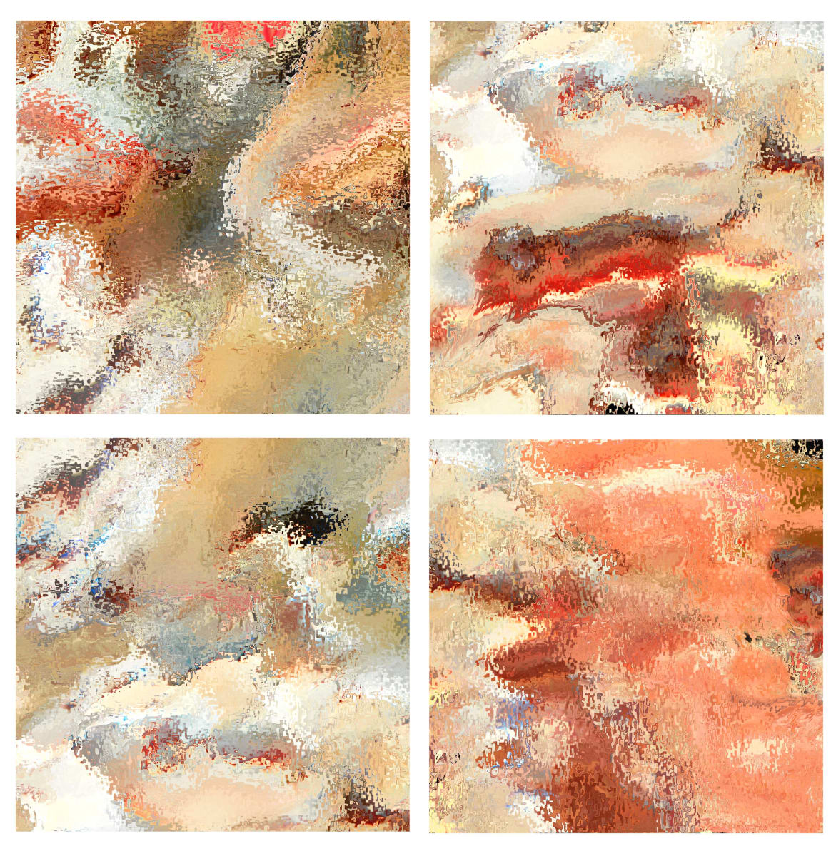 Can-Can 5ABCD Multitych by Ellen Gaube, Image 1.