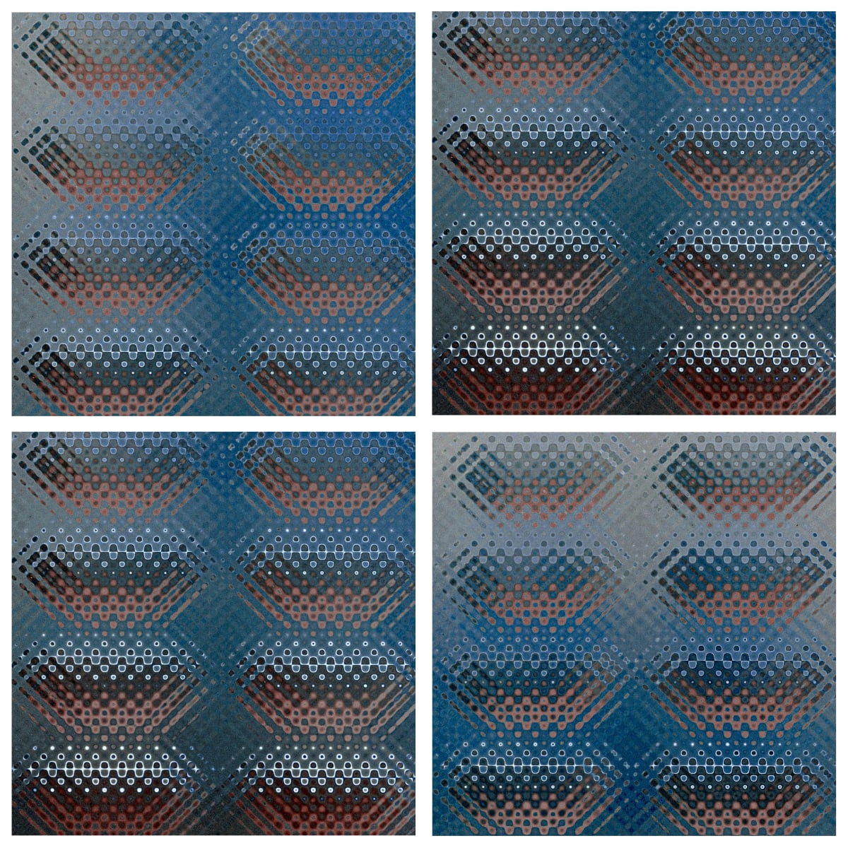 MP C1-4 blue-rose Multitych by Ellen Gaube, Image 1.