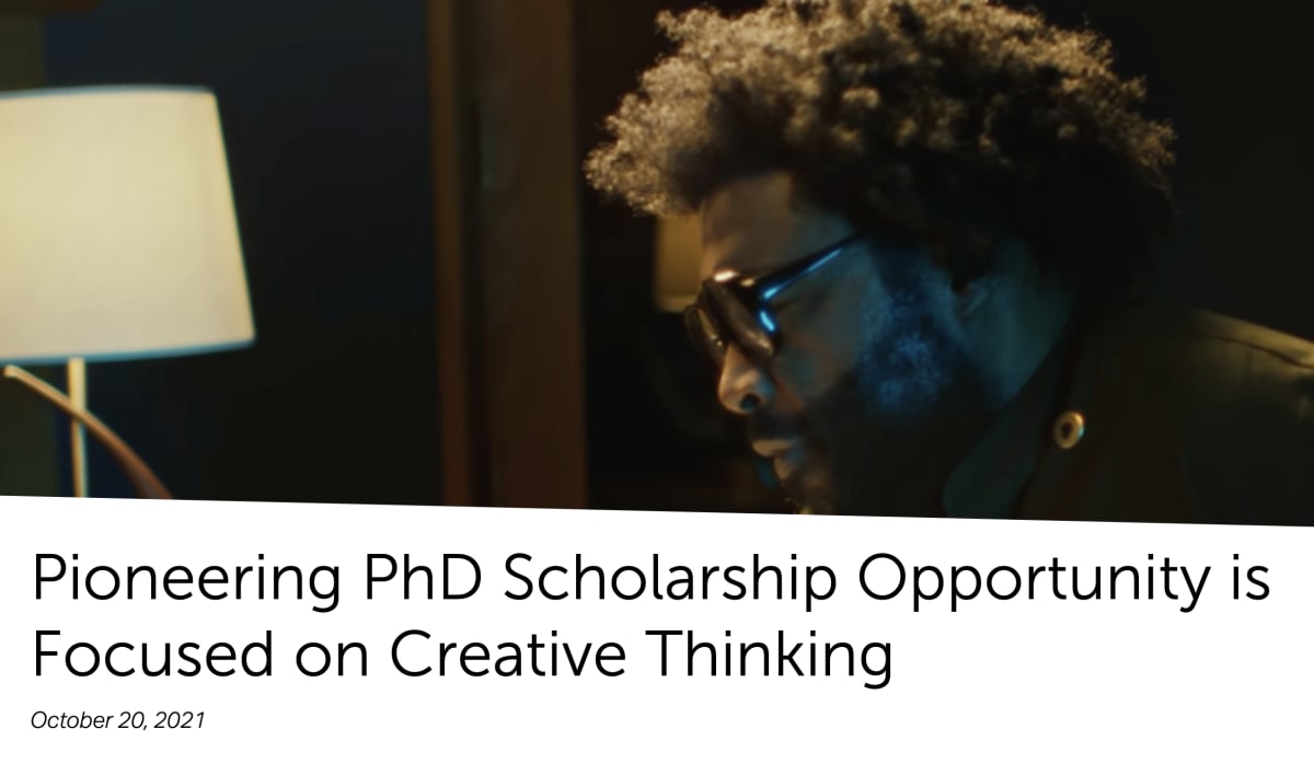 Balvenie Fellowship | PhD in Creativity Scholarship
