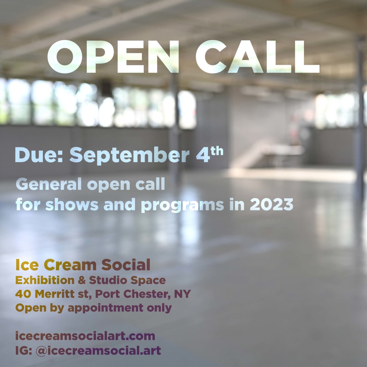 General Open Call for Exhibitions & Programs in 2023 