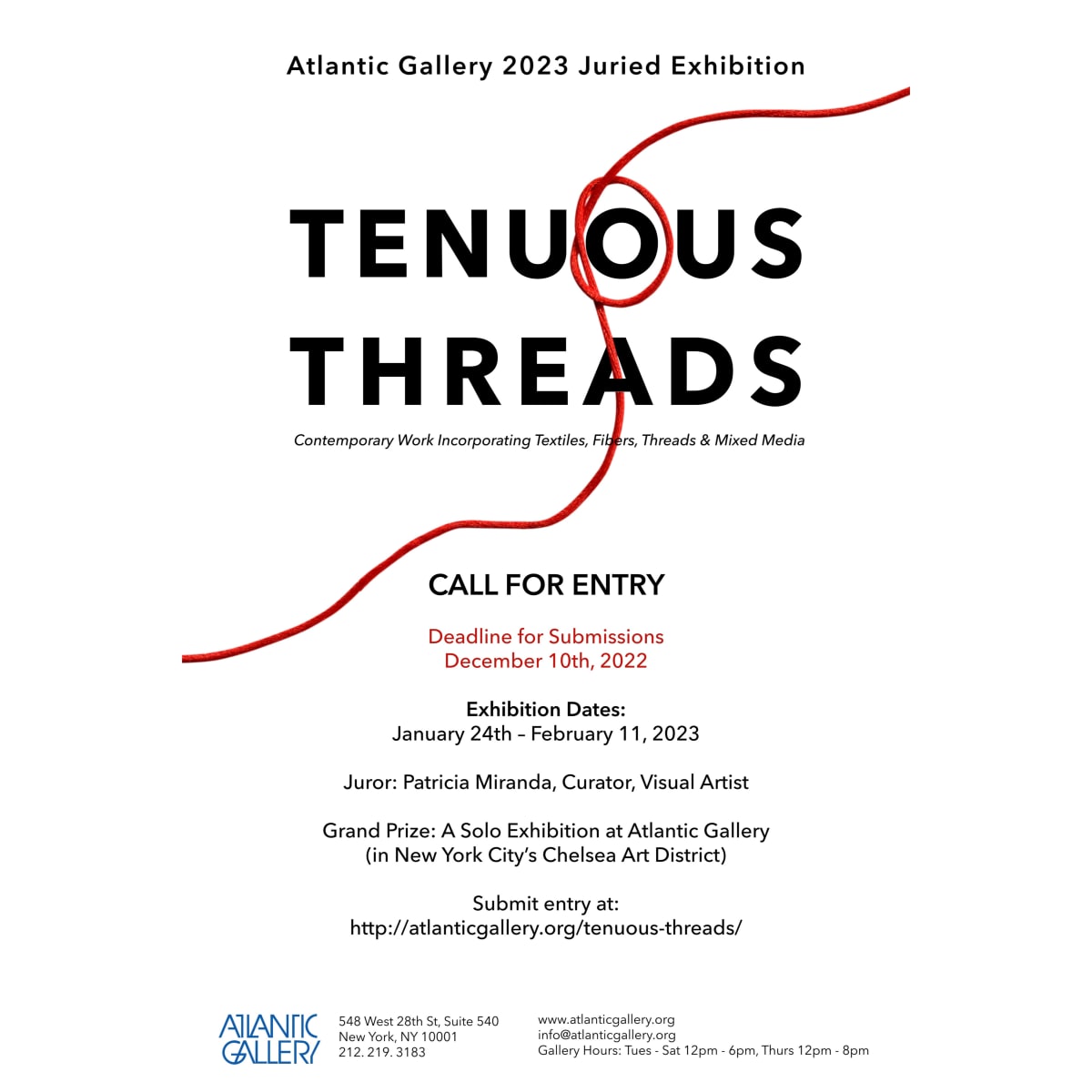 Tenuous Threads: Contemporary Work Incorporating Textiles, Fibers, Threads and Mixed Media