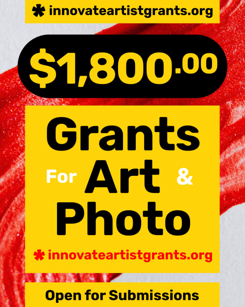 $1,800.00 Innovate Grants for Art + Photo
