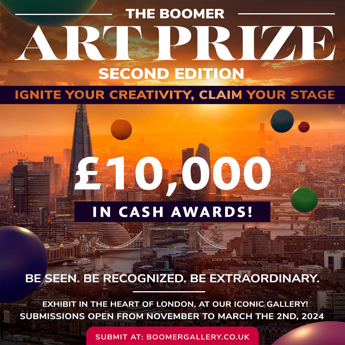 The Boomer Art Prize: 2nd Edition - Call for Artists | £10,000 in Cash Awards!