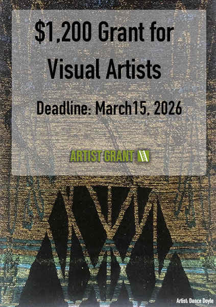 $1200 Grant for Visual Artists