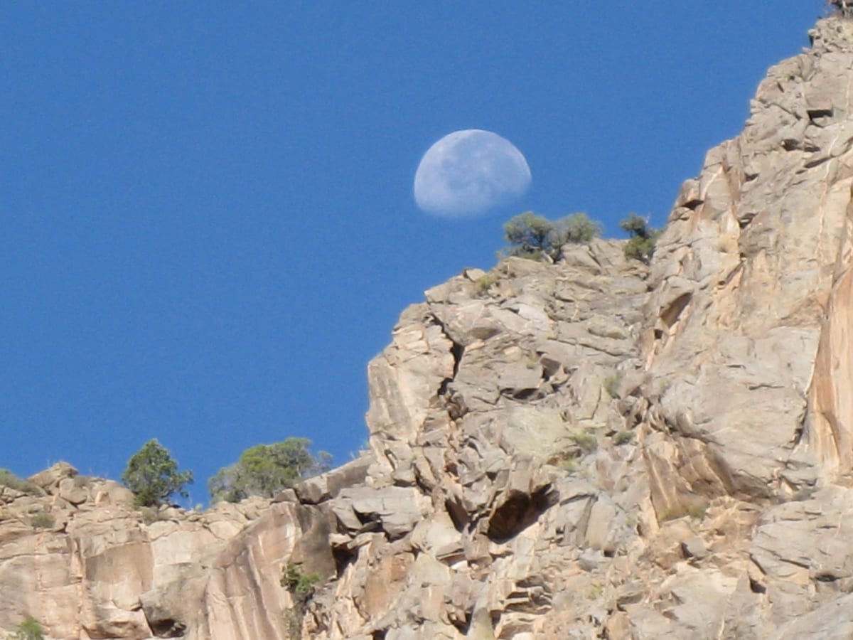 Moon Set in the Black Canyon of the Gunnison by Robert G. Grossman, MD 