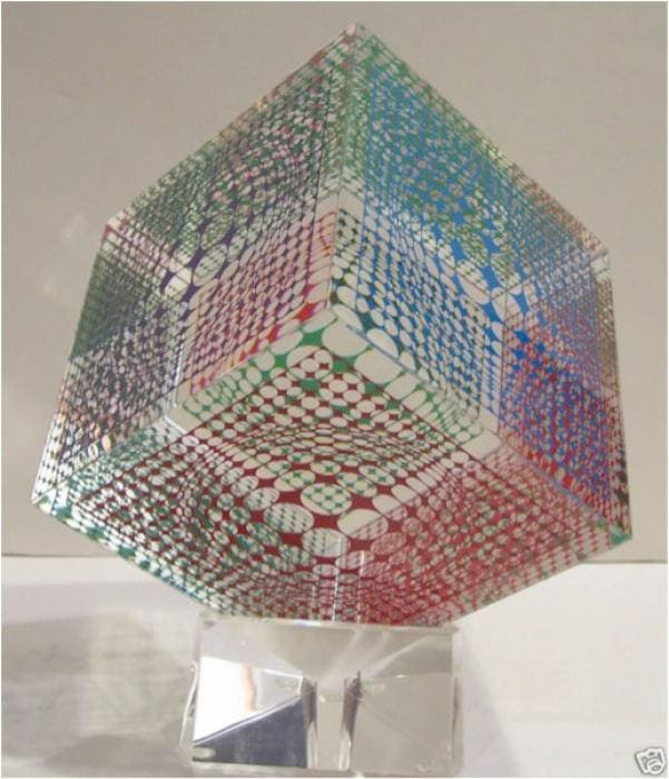 Cube 4 by Victor Vasarely, Image 1.