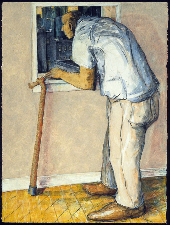 Man with Cane by Eve Whitaker 