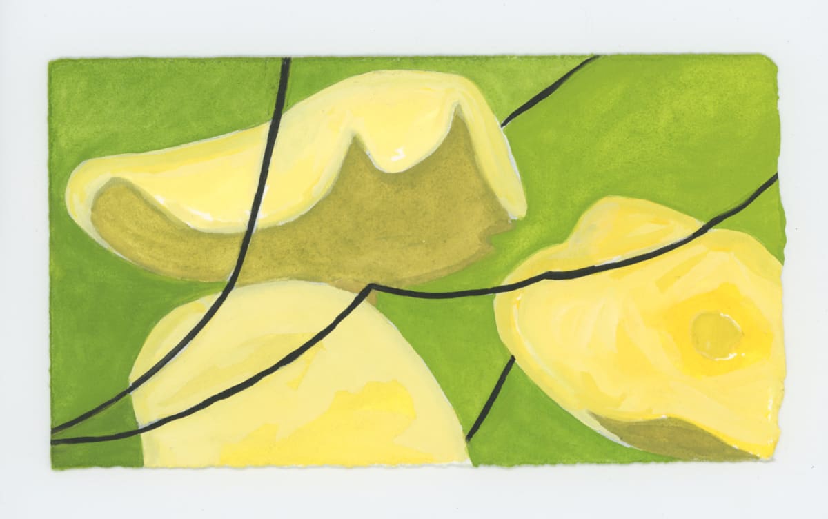 Three Boletes and Blades of Grass, #1922, Image 1.