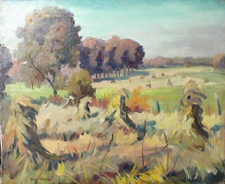 Autumn Fields at Harvest by Tunis Ponsen 