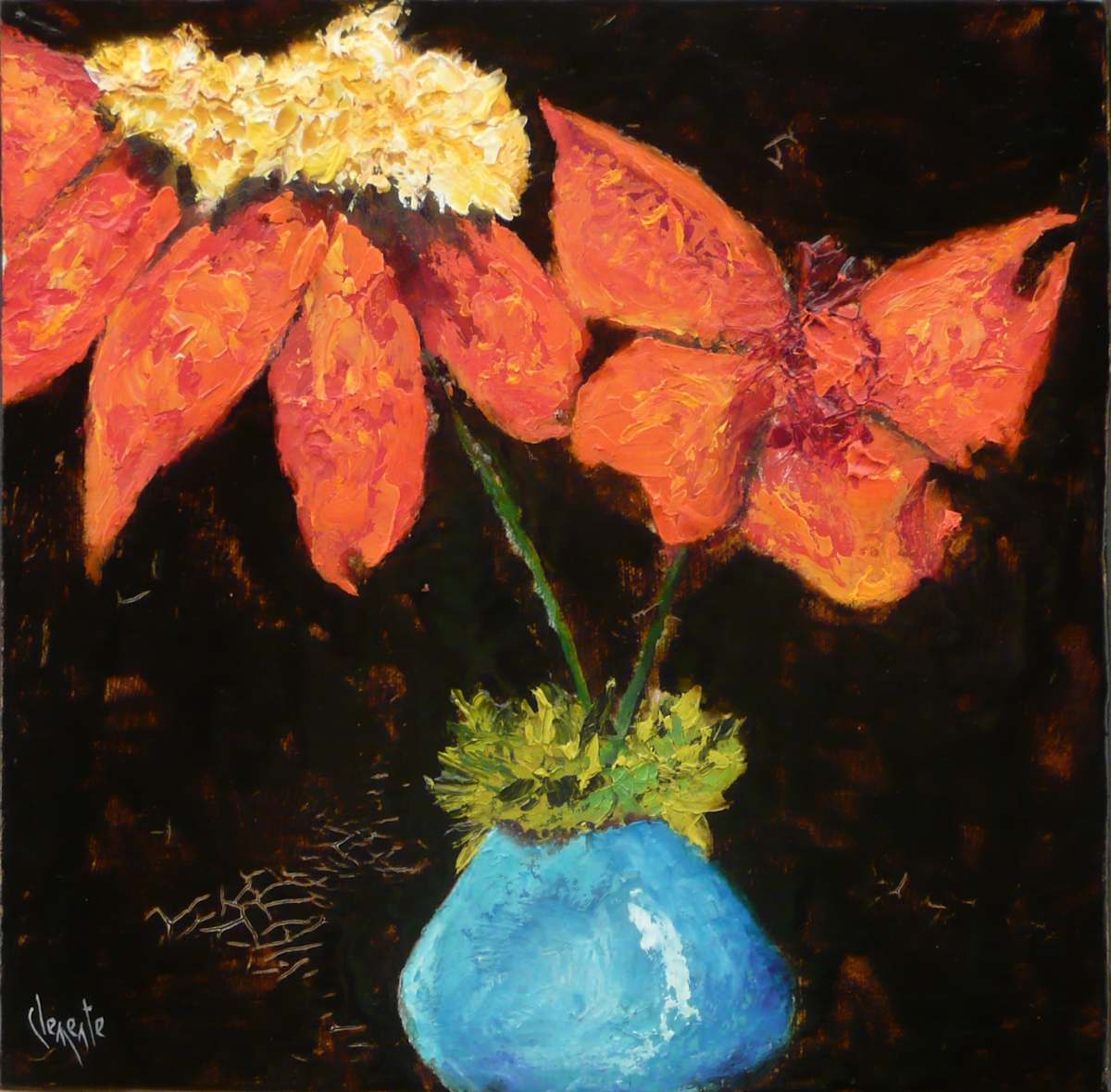 Flower with Vase by Clemente Mimun, Image 1.