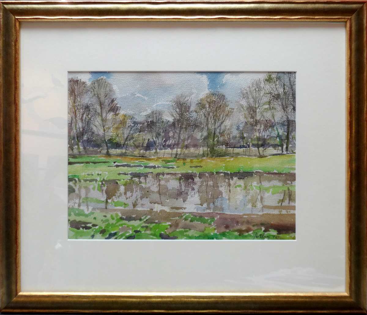 The Lake in Spring by Llewellyn Petley-Jones (1908-1986) 