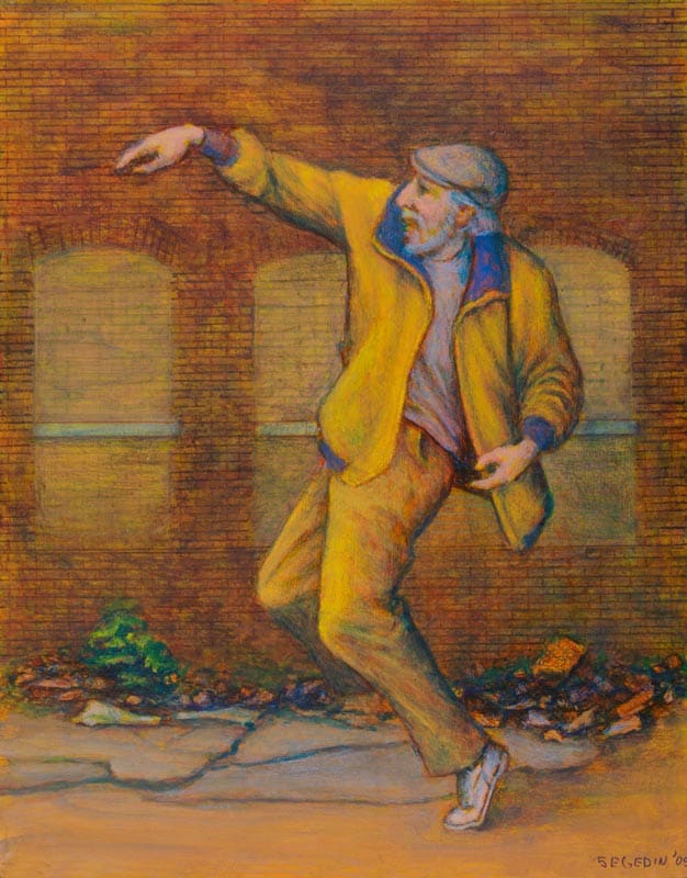Old Man Dancing #5 by Leopold Segedin, Image 1.