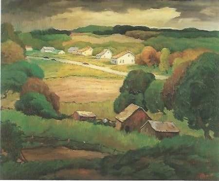 Midwest Landscape with Storm by Tunis Ponsen, Image 1.