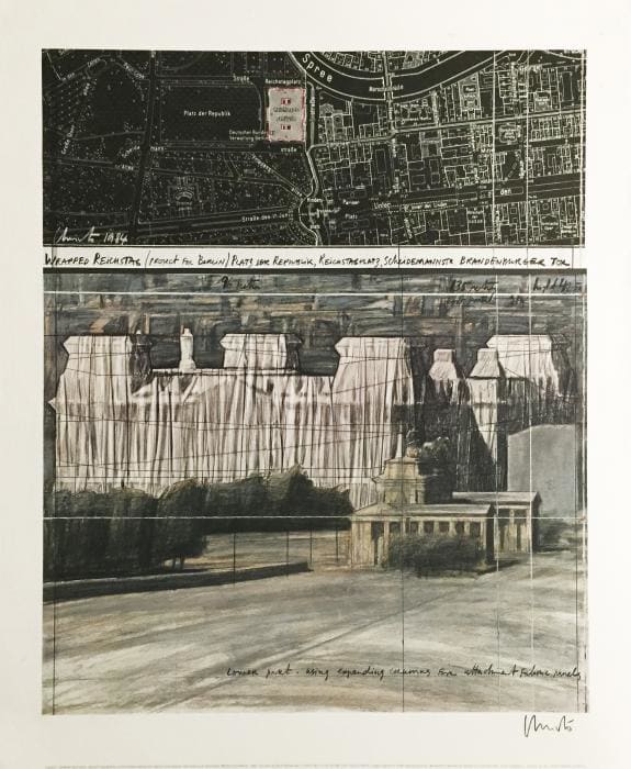 Wrapped Reichstag "Project for Berlin" by Hristo Javachev CHRISTO, Image 1.