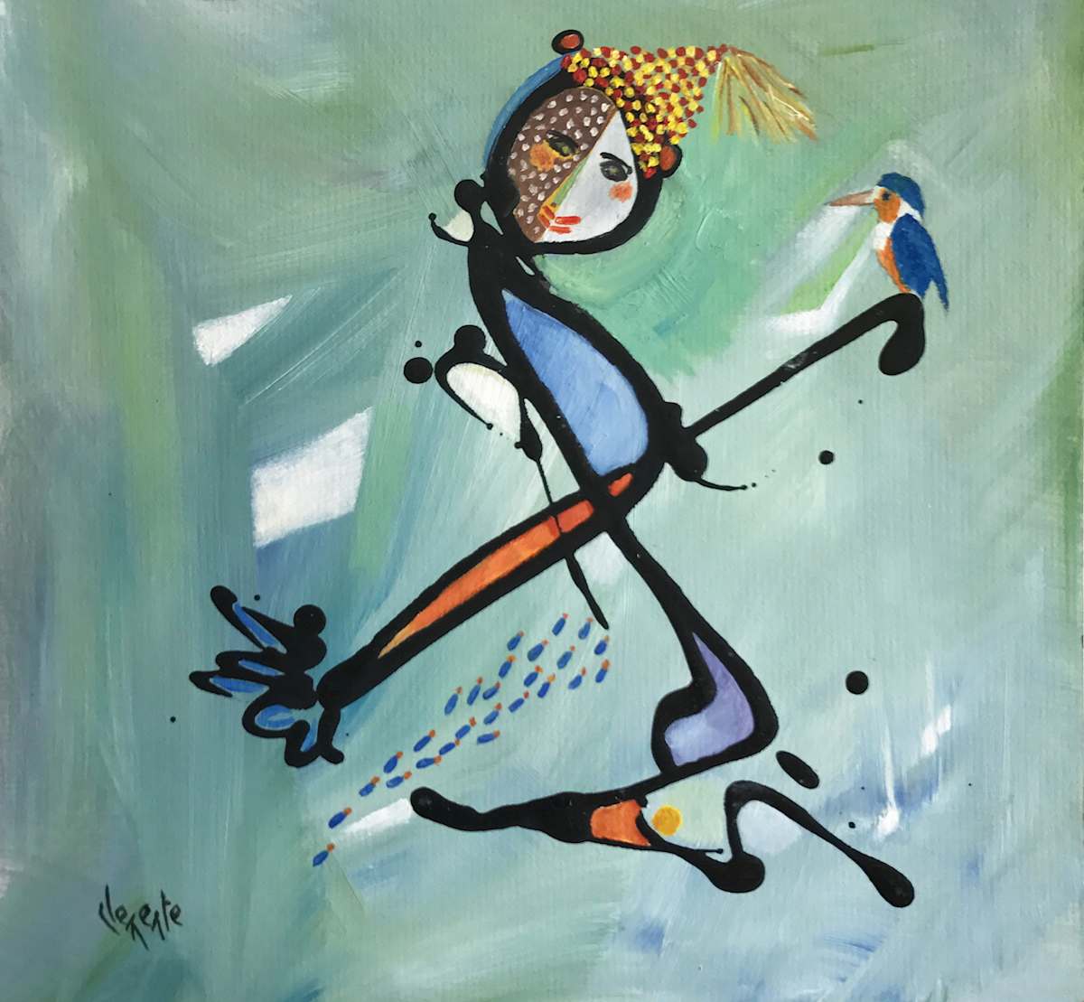 African Princess With Bird by Clemente Mimun, Image 1.