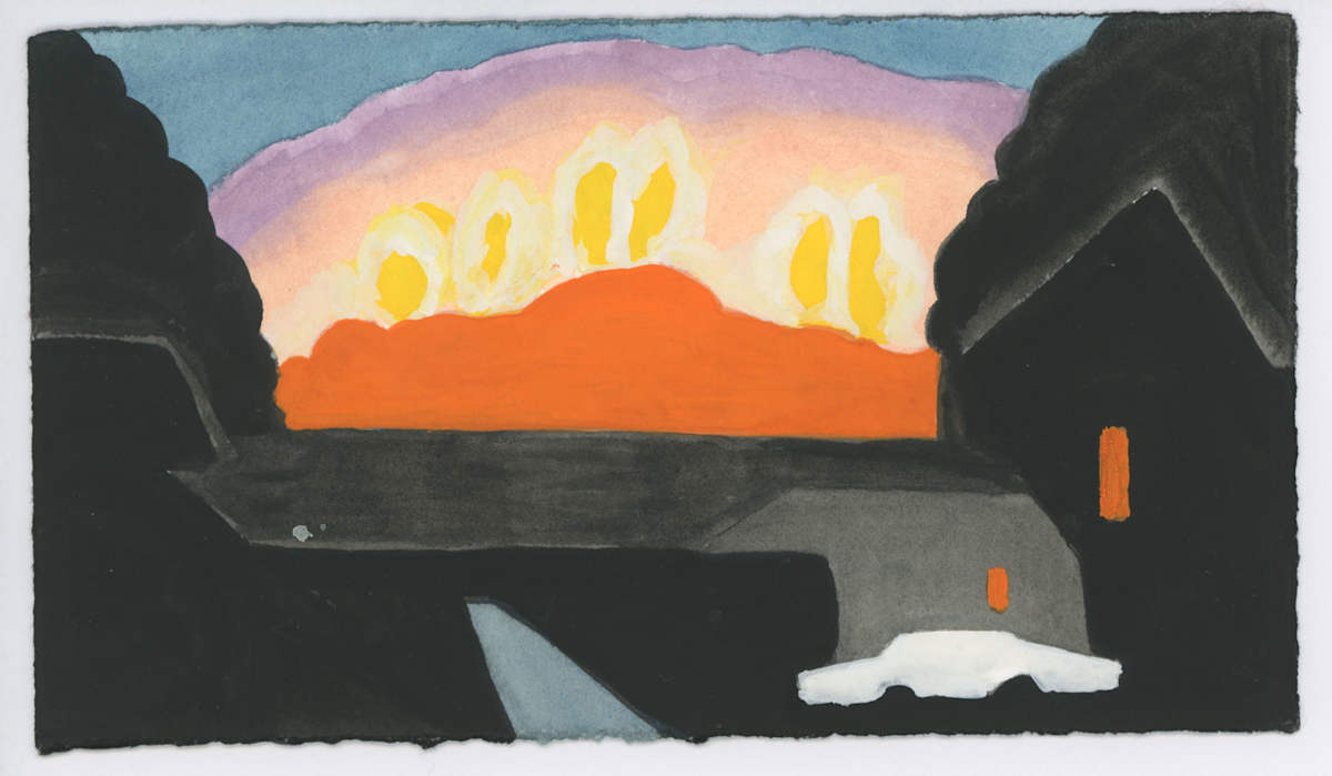 The Fiery Sunset, #1523, Image 1.