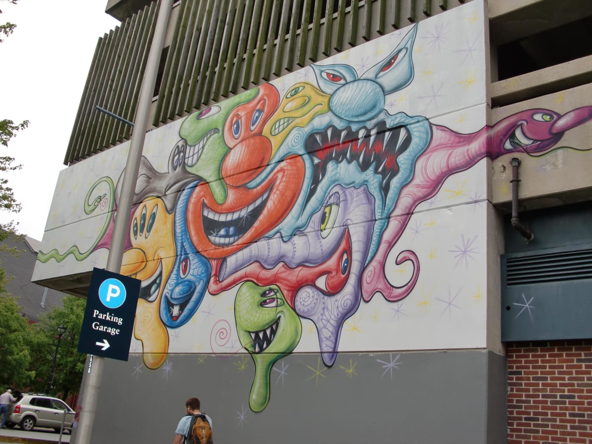 Museum Place Garage Mural by Kenny Scharf 