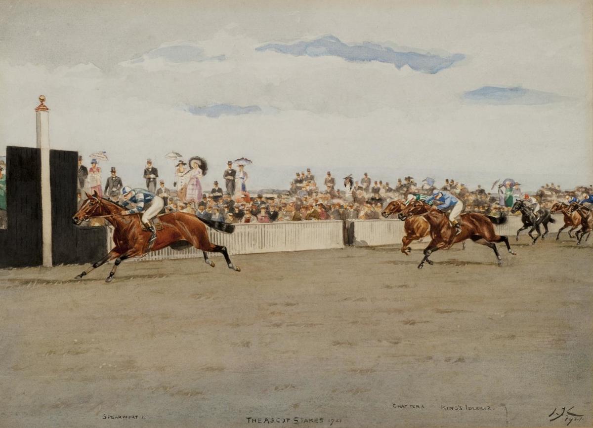 The Ascot Stakes, 1921 by Issac James Cullin 