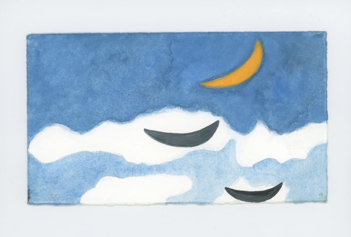The Moon and the Clouds, #1851 by Raya Bodnarchuk 