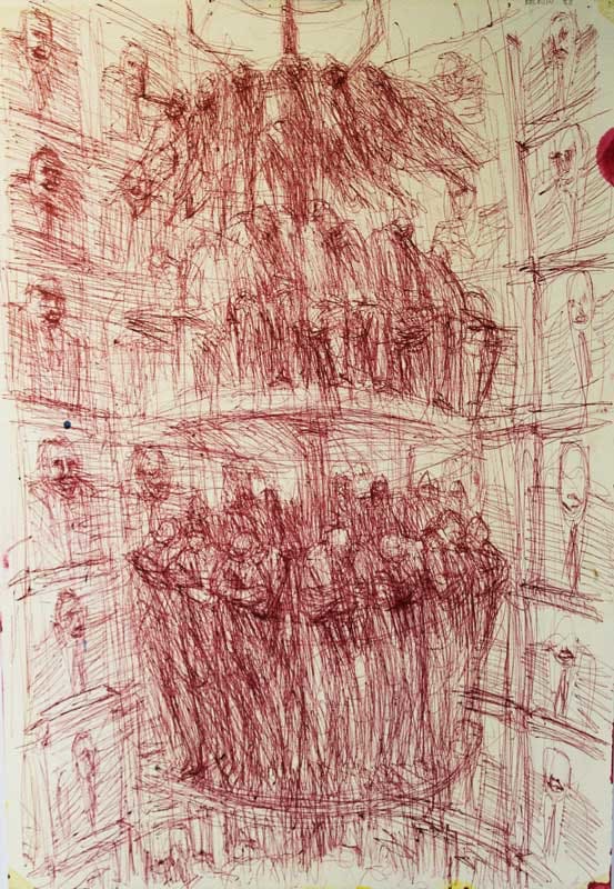 Polifiction - Study I (Red People Being Watched) by Leopold Segedin 
