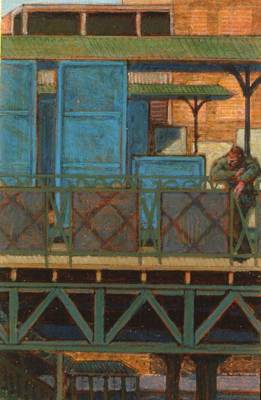 El Platform with Figure, Image 1.