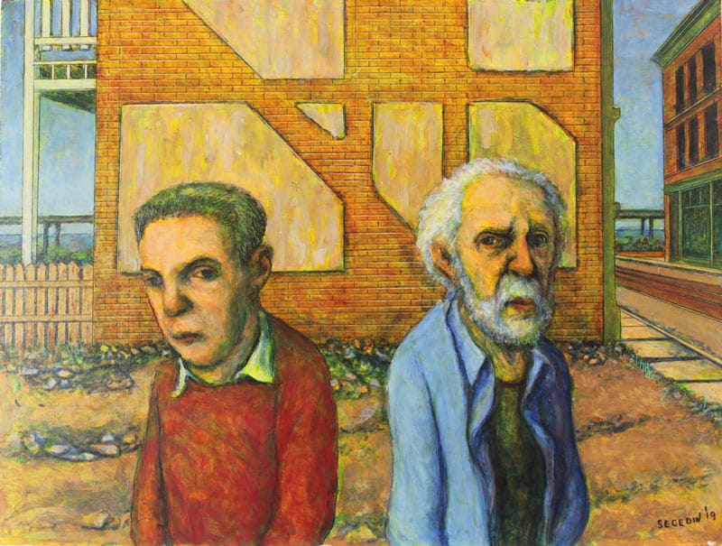 Untitled - Double Self-Portrait by Leopold Segedin 