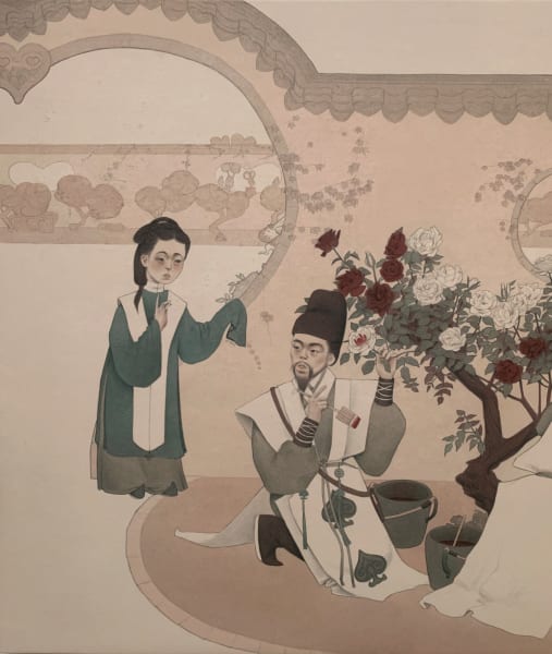 Painting roses by Lihao Lu, Image 1.