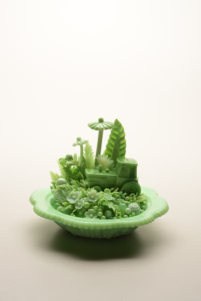 Tractor in River and Jade by Amber Cowan, Image 2.