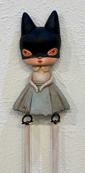 Olivia Black Masked Cat by Kathie Olivas, Image 2.
