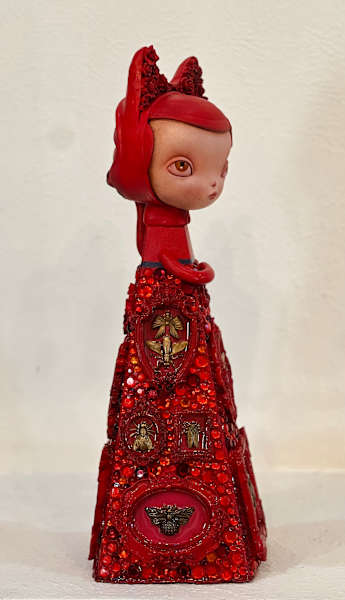 2 Faced Red Encrusted Ashley by Kathie Olivas, Image 3.