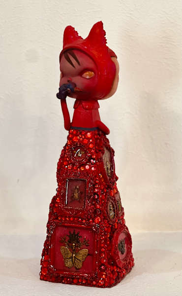 2 Faced Red Encrusted Ashley by Kathie Olivas, Image 1.