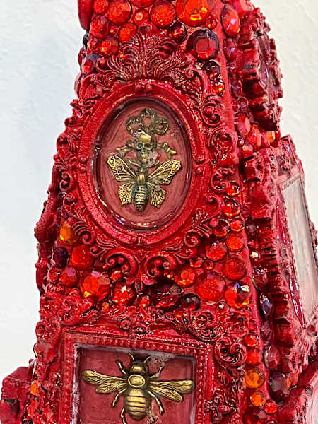 2 Faced Red Encrusted Ashley by Kathie Olivas, Image 7.