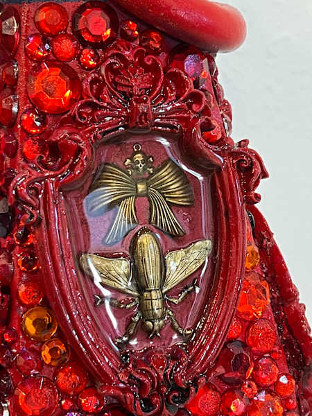 2 Faced Red Encrusted Ashley by Kathie Olivas, Image 6.