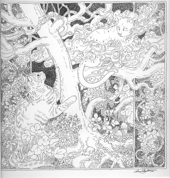 The Witches Cat And Ghost by Annie Stegg Gerard, Image 1.